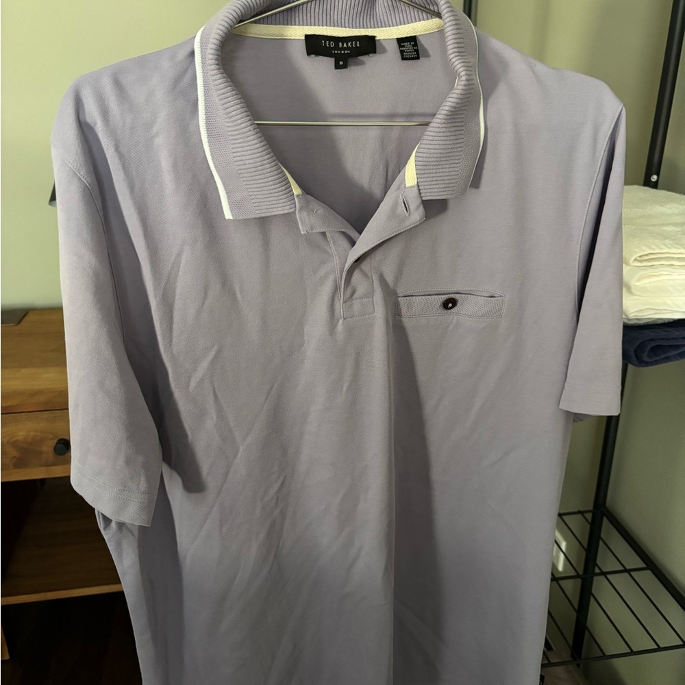 Ted Baker Men's Lavender Polo Shirt